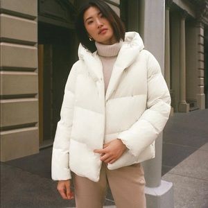 Aritzia Babaton Duvet Puff - Size Small - Matte Pearl